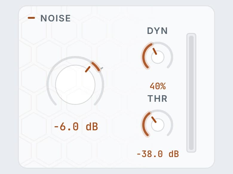 NOISE · The residual, with its own threshold