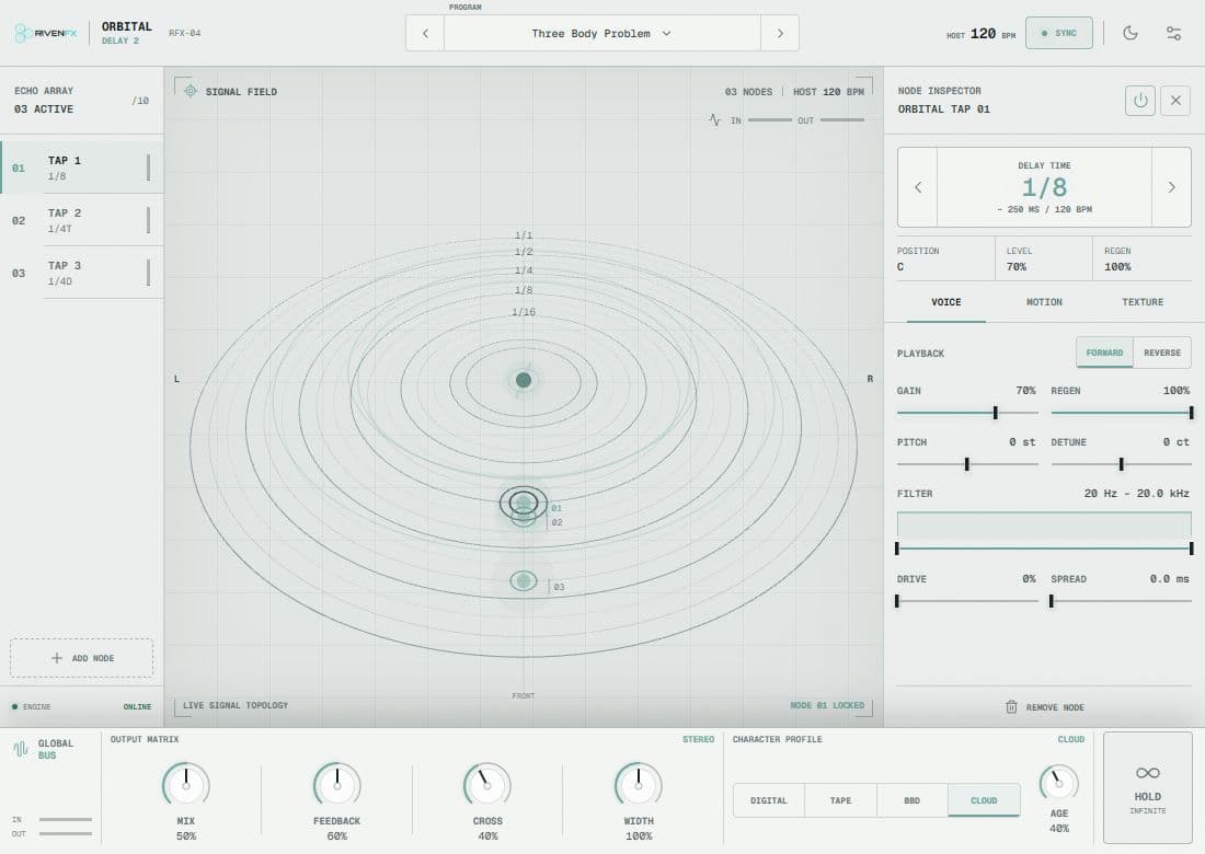 Orbital Delay 2 plugin interface