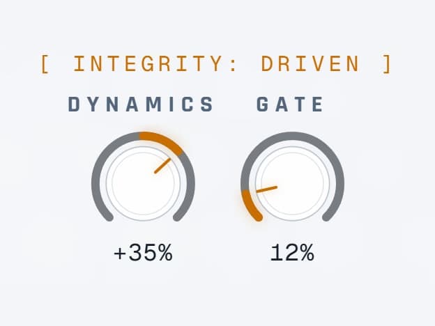 DYNAMICS · GATE — Aim the damage at loud or quiet passages